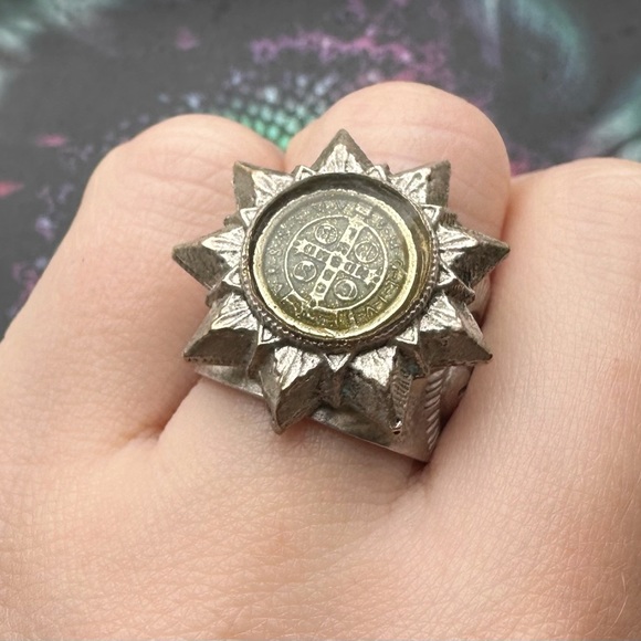 San Benito Star Ring VSA Vintage Sterling Silver 5.5 sz - Picture 3 of 7